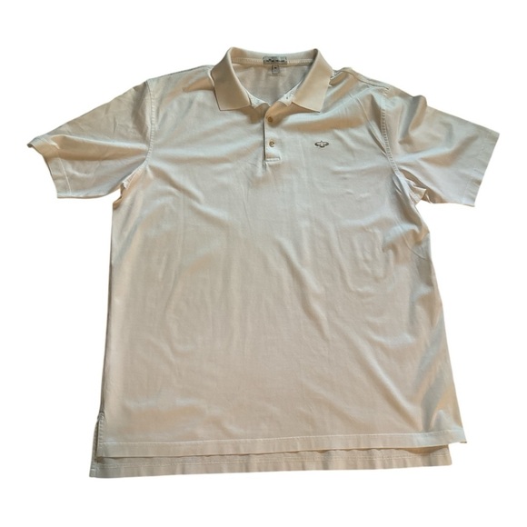 Peter Millar Cream Golf Polo Shirt Classic Design Size XL - Picture 2 of 6